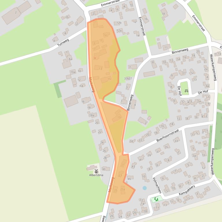 Kaart van postcodegebied 7846AG.