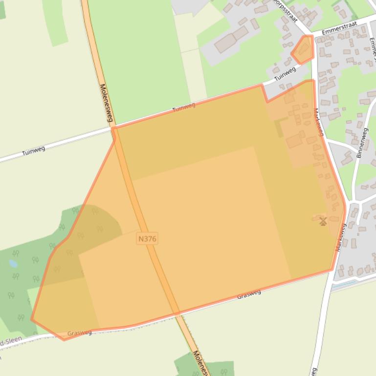 Kaart van postcodegebied 7846AH.