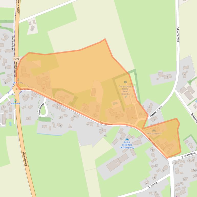 Kaart van postcodegebied 7846AS.