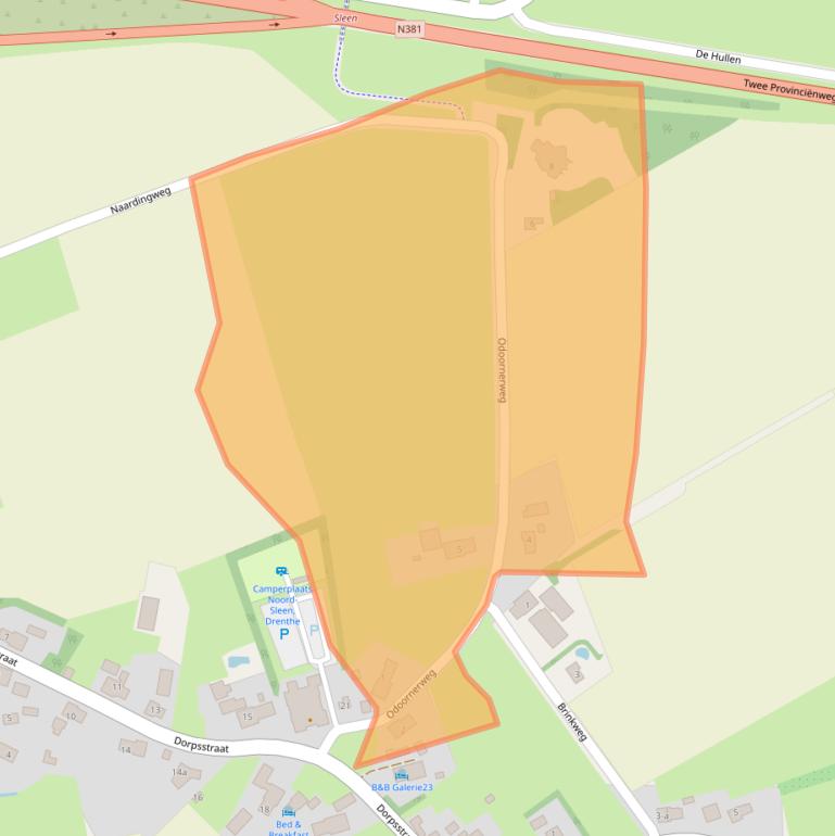 Kaart van postcodegebied 7846TA.