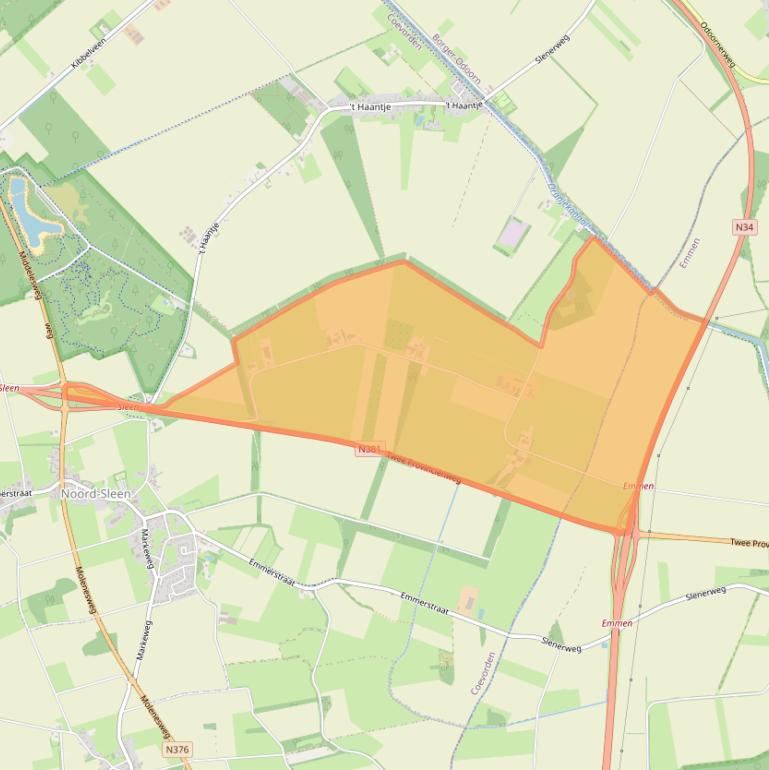 Kaart van postcodegebied 7846TB.