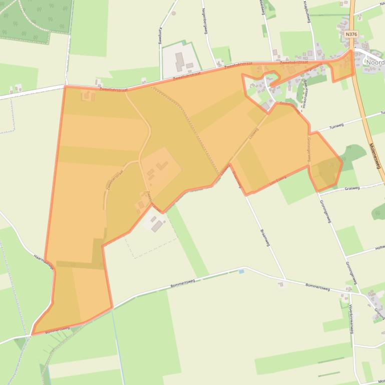 Kaart van postcodegebied 7846TE.