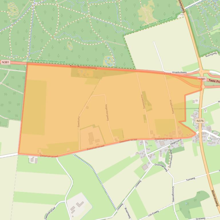 Kaart van postcodegebied 7846TG.