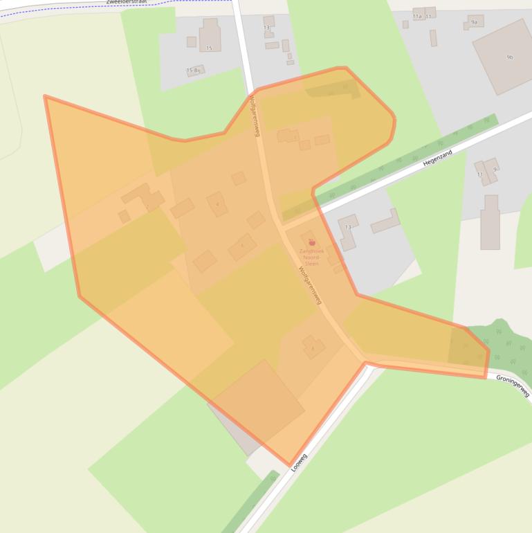 Kaart van postcodegebied 7846TH.