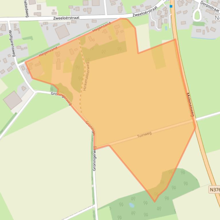 Kaart van postcodegebied 7846TJ.