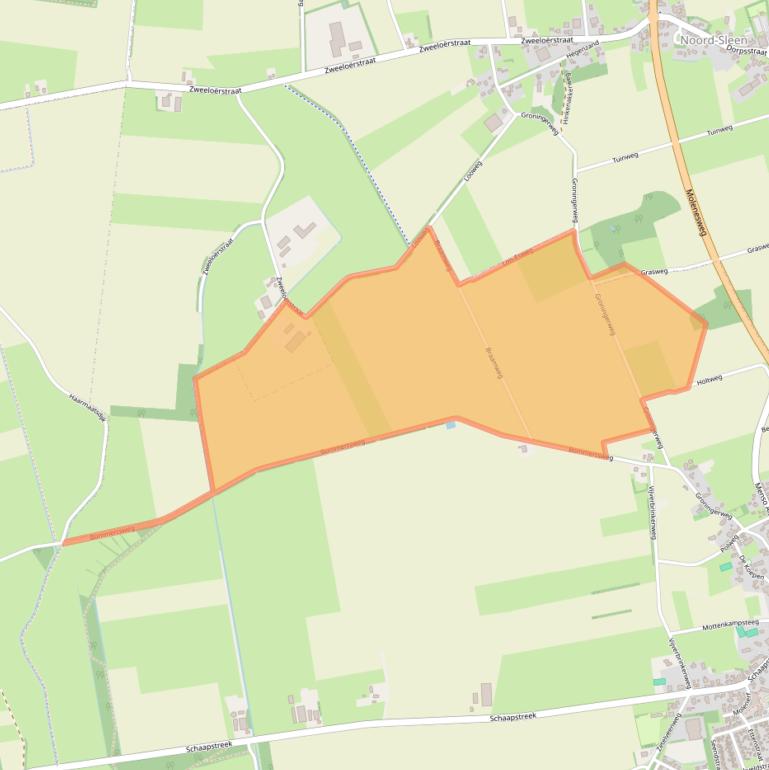 Kaart van postcodegebied 7846TL.