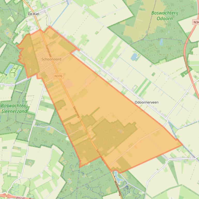 Kaart van postcodegebied 7848.