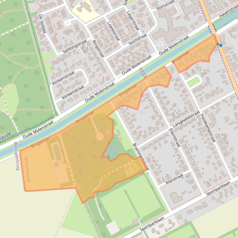 Kaart van postcodegebied 7848BE.