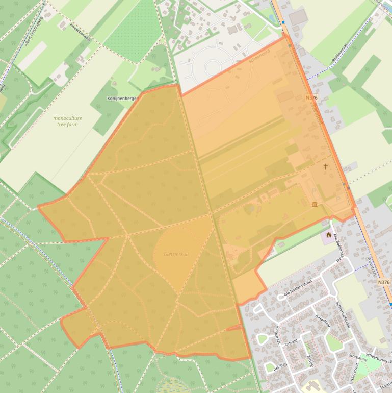 Kaart van postcodegebied 7848BJ.