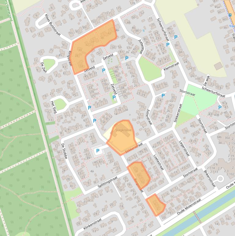 Kaart van postcodegebied 7848BW.