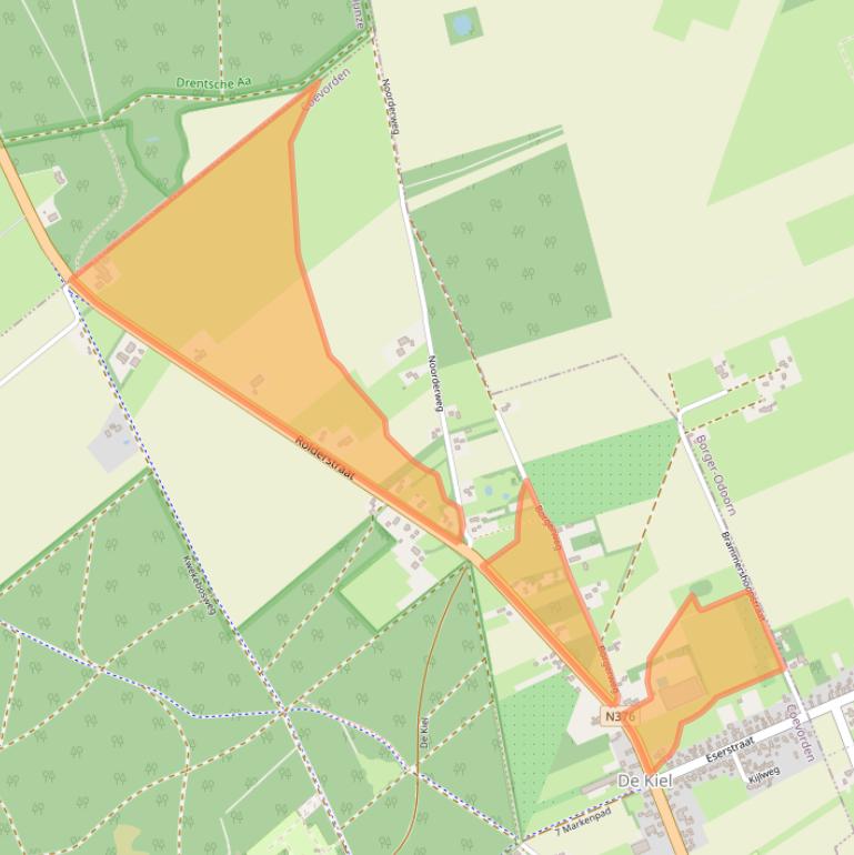 Kaart van postcodegebied 7849PD.