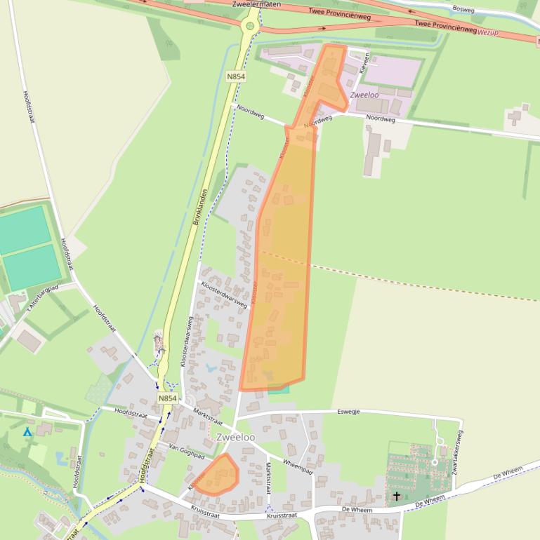 Kaart van postcodegebied 7851AH.