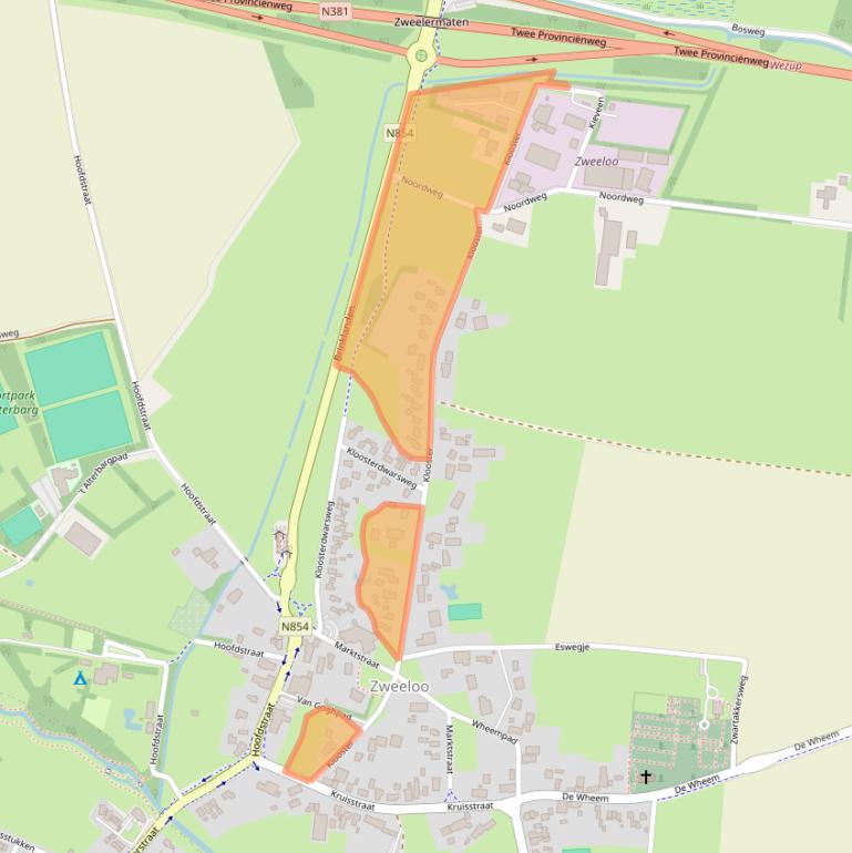 Kaart van postcodegebied 7851AJ.