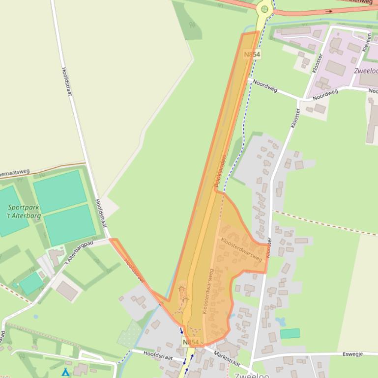 Kaart van postcodegebied 7851AL.