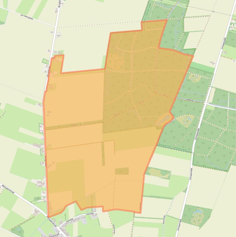 Kaart van postcodegebied 7852TH.