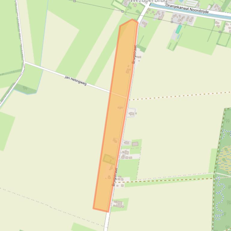 Kaart van postcodegebied 7853TE.