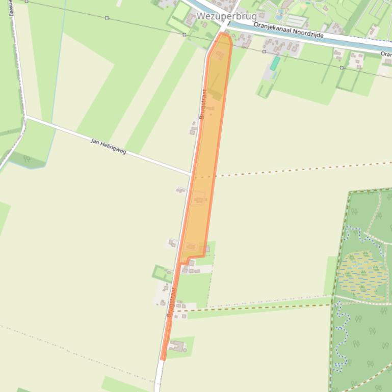 Kaart van postcodegebied 7853TG.