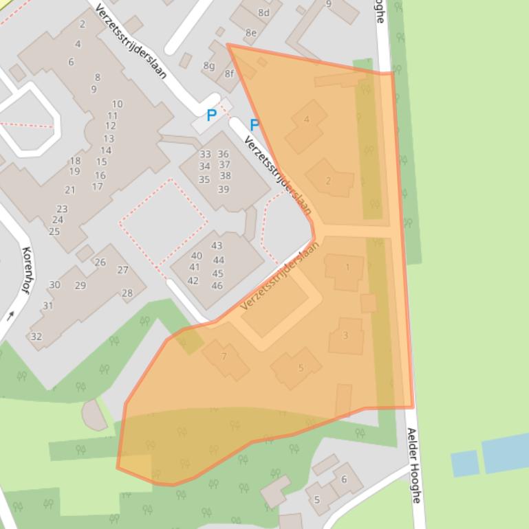 Kaart van postcodegebied 7854NC.