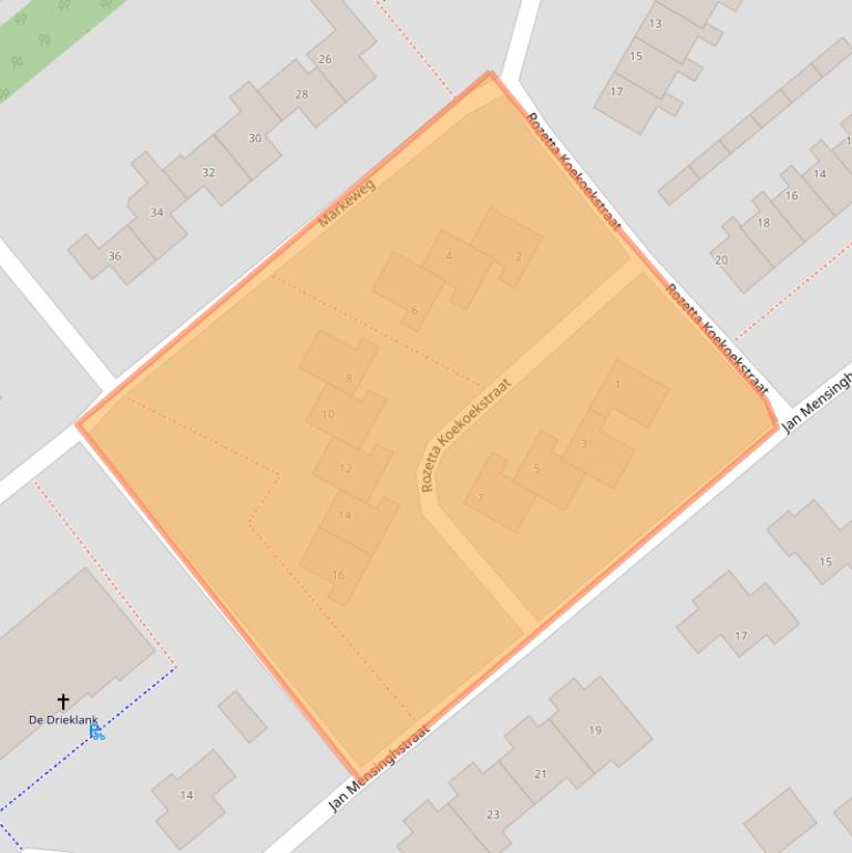 Kaart van postcodegebied 7854PC.