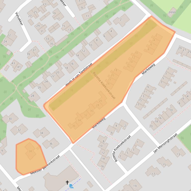 Kaart van postcodegebied 7854PE.