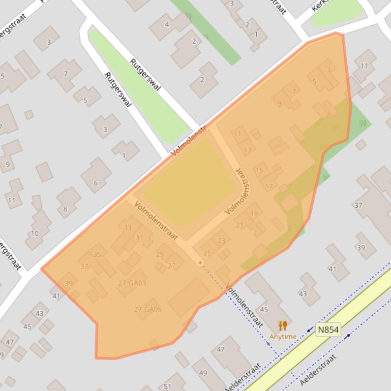 Kaart van postcodegebied 7854PH.