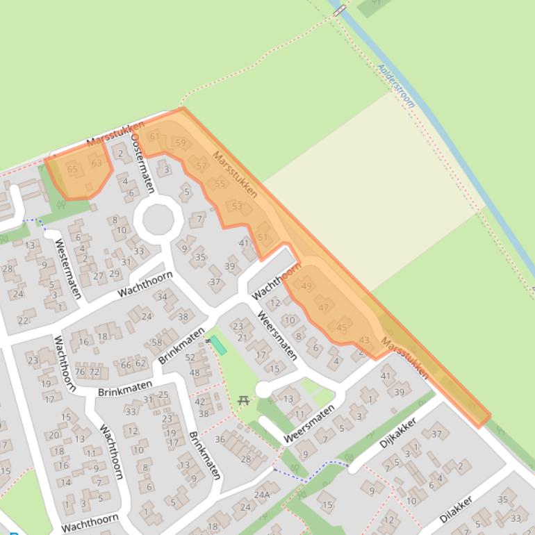 Kaart van postcodegebied 7854PS.