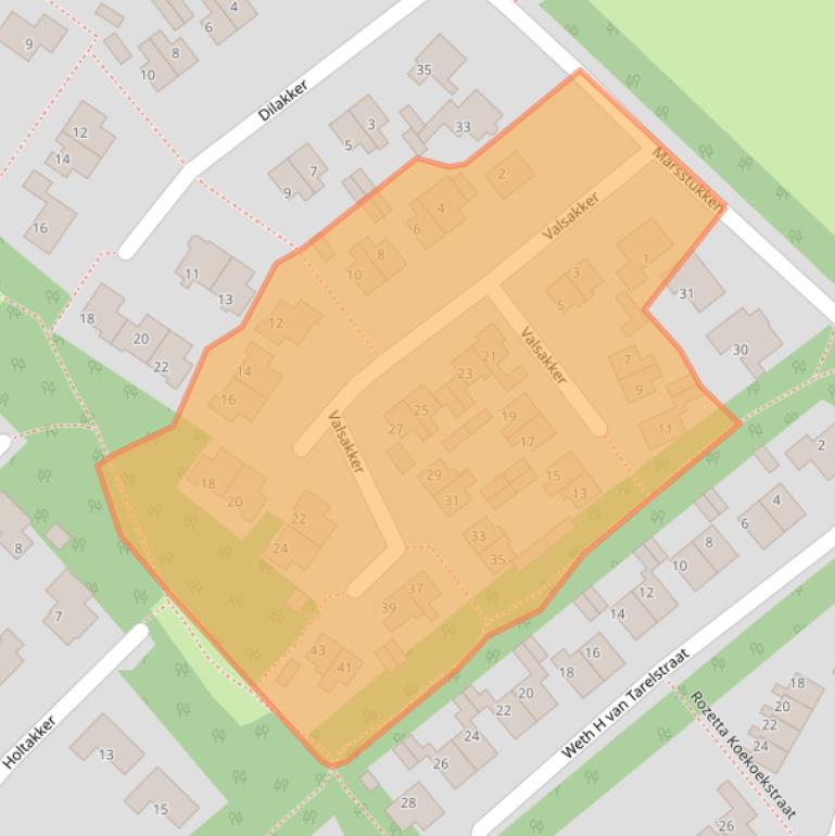 Kaart van postcodegebied 7854RK.