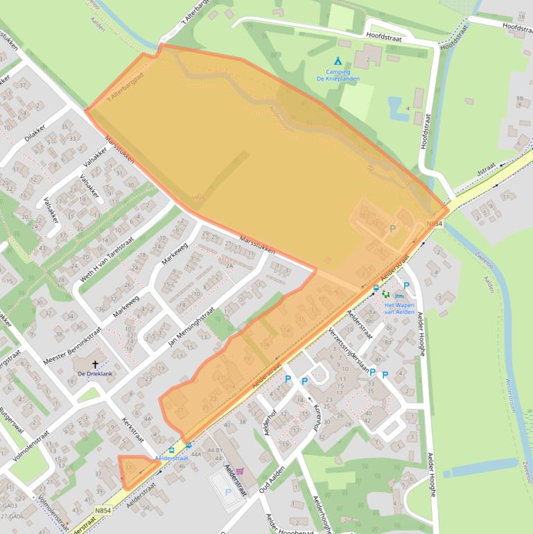 Kaart van postcodegebied 7854RN.