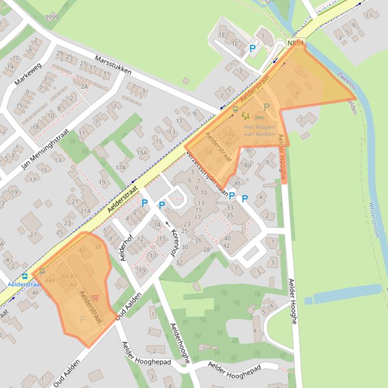 Kaart van postcodegebied 7854RR.