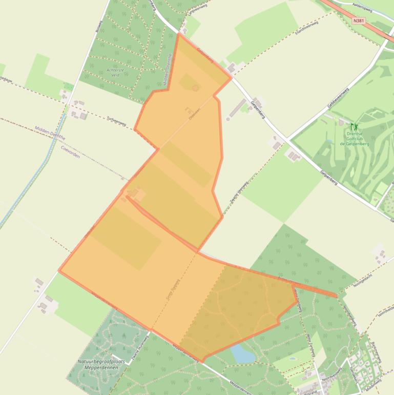 Kaart van postcodegebied 7854TH.