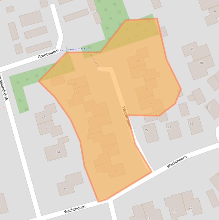 Kaart van postcodegebied 7854TS.