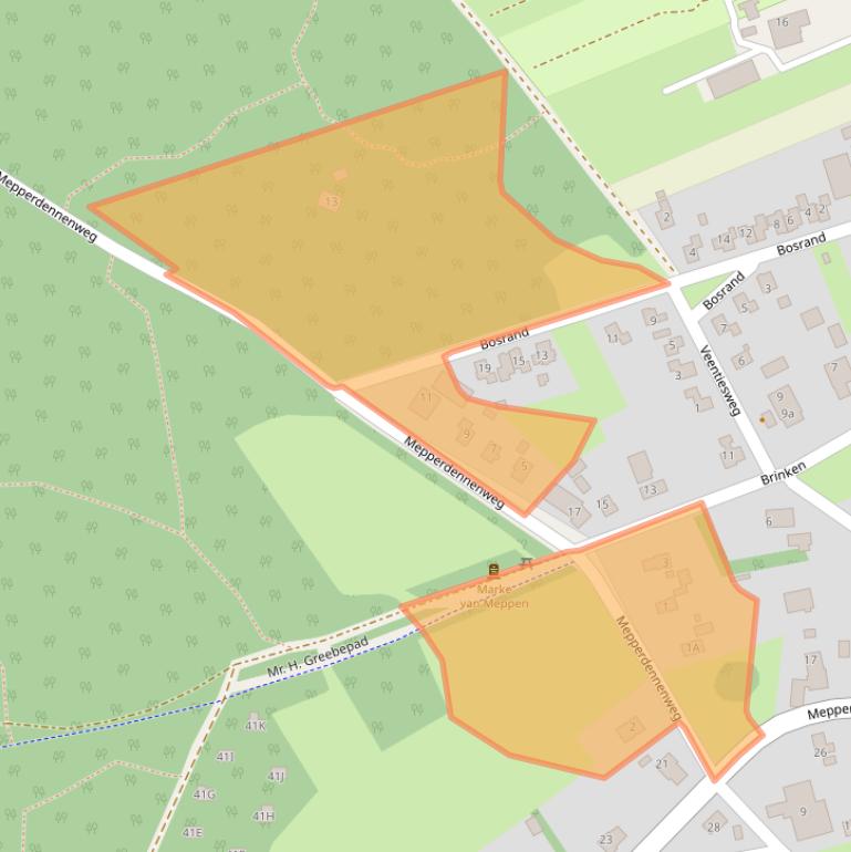 Kaart van postcodegebied 7855PN.