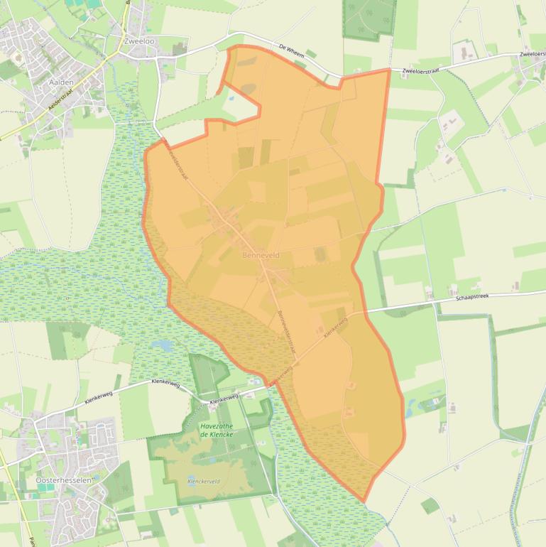 Kaart van postcodegebied 7856.