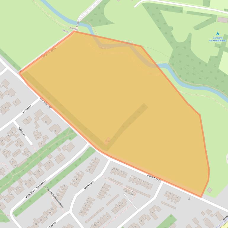 Kaart van postcodegebied 7856ZZ.