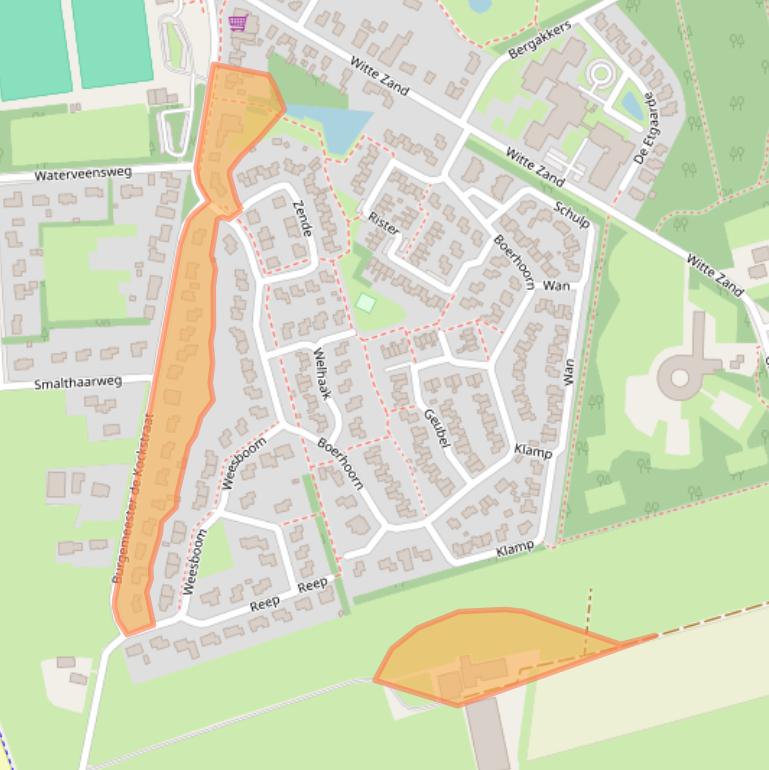 Kaart van postcodegebied 7861AC.