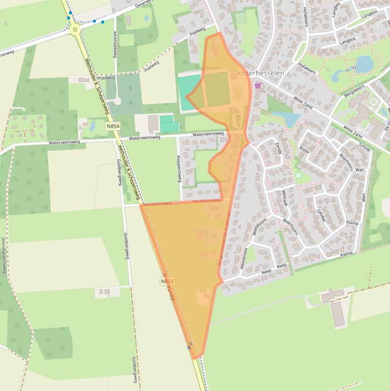 Kaart van postcodegebied 7861AE.