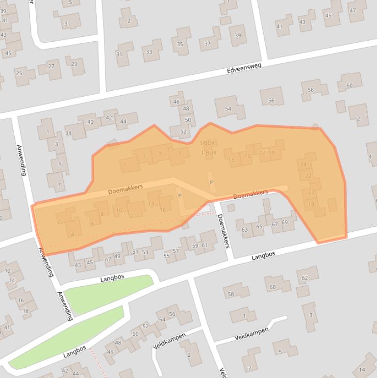 Kaart van postcodegebied 7861BG.