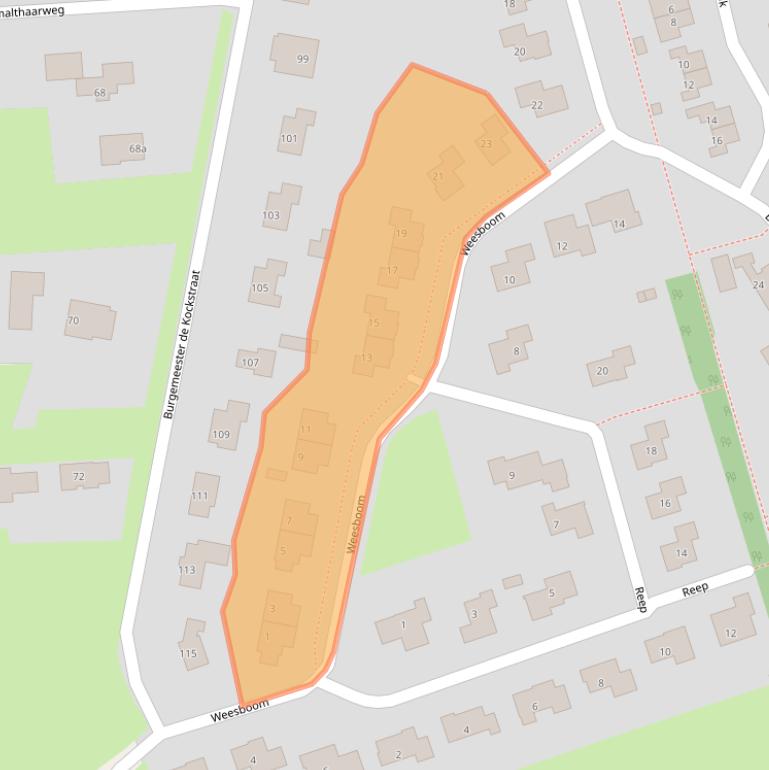 Kaart van postcodegebied 7861CD.