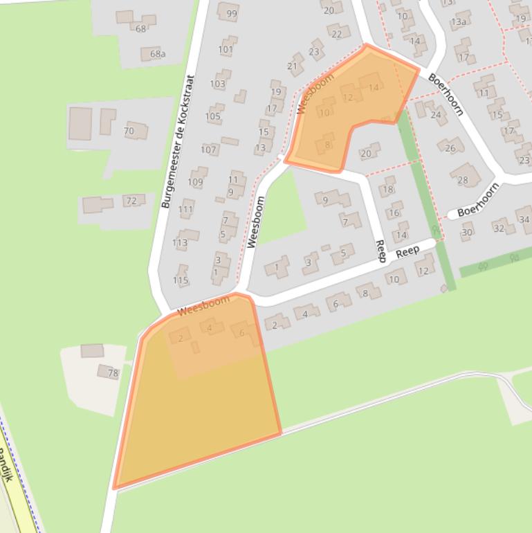 Kaart van postcodegebied 7861CE.