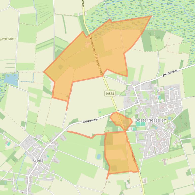 Kaart van postcodegebied 7861TD.