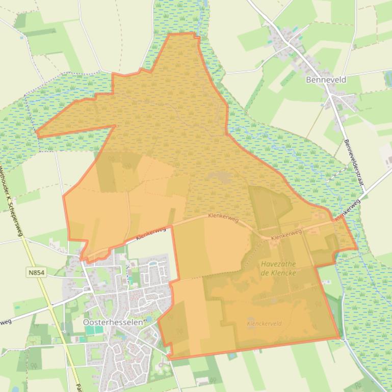 Kaart van postcodegebied 7861TG.