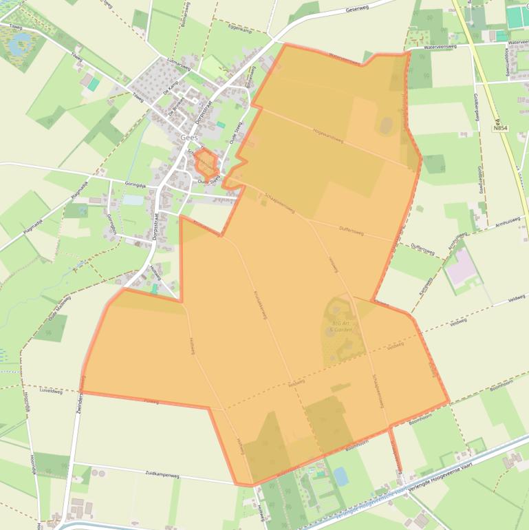 Kaart van postcodegebied 7863TE.