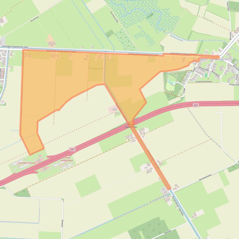 Kaart van postcodegebied 7864TB.