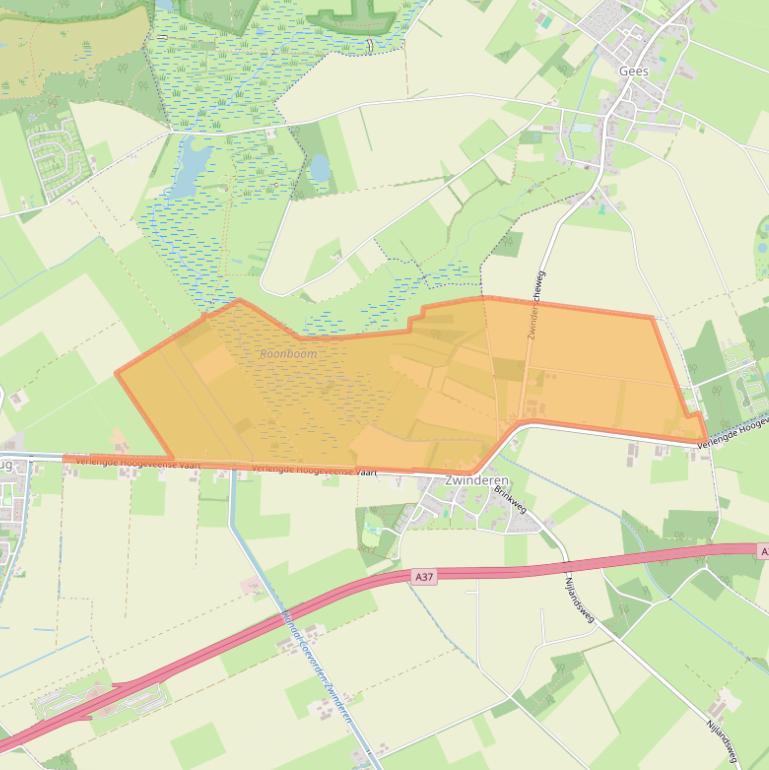 Kaart van postcodegebied 7864TC.