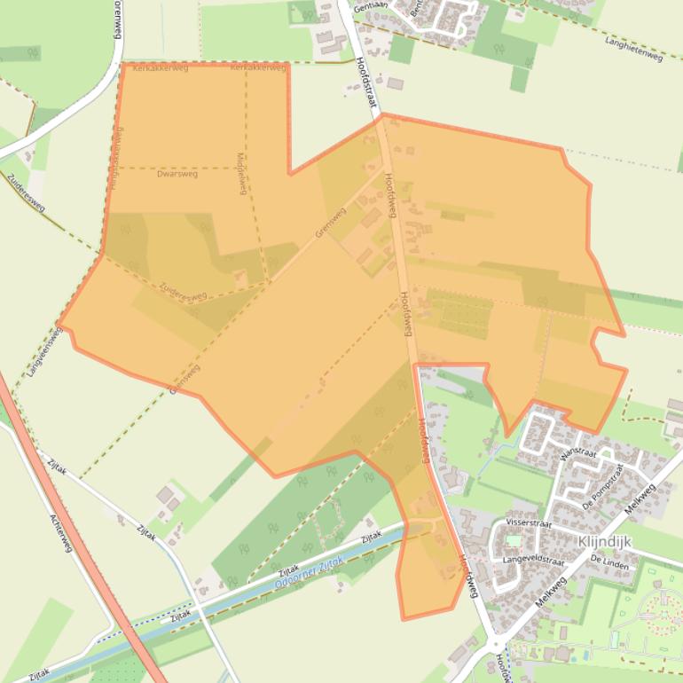 Kaart van postcodegebied 7871TB.