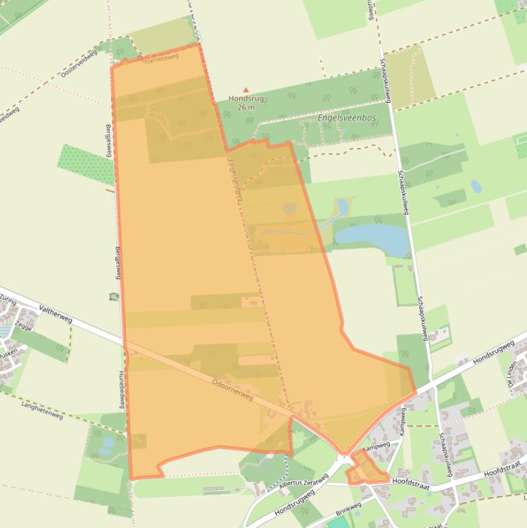 Kaart van postcodegebied 7872PA.
