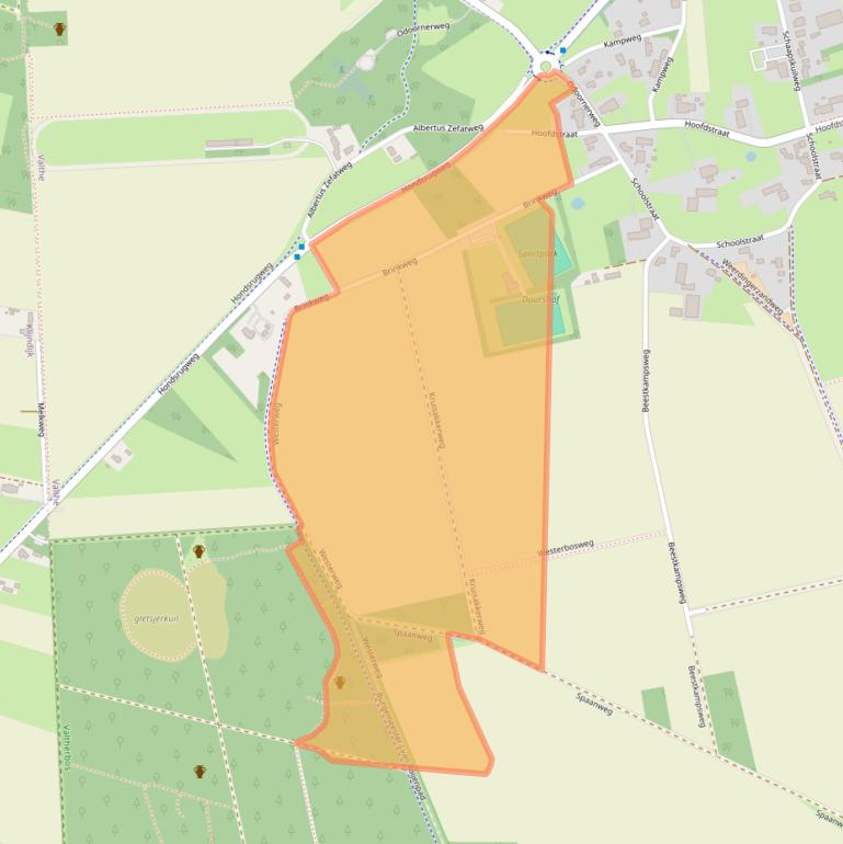 Kaart van postcodegebied 7872PB.