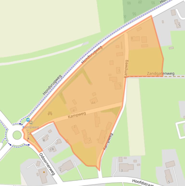 Kaart van postcodegebied 7872PE.