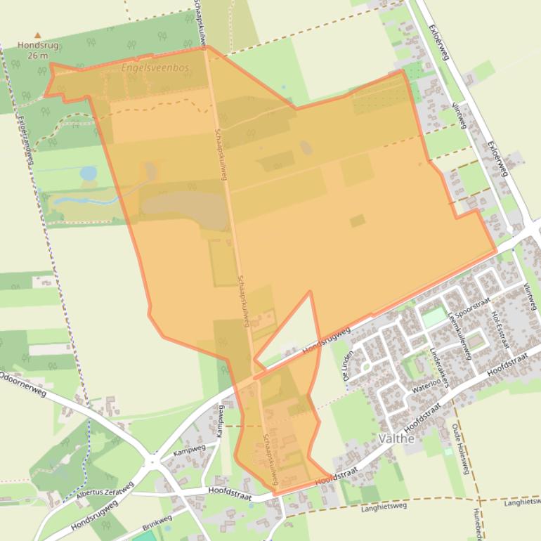 Kaart van postcodegebied 7872PG.