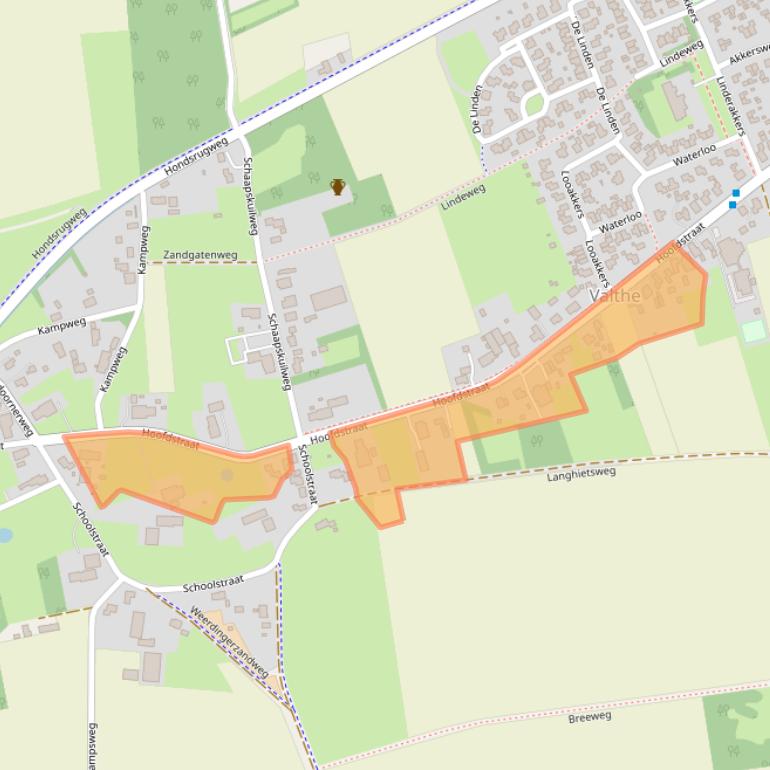 Kaart van postcodegebied 7872PK.